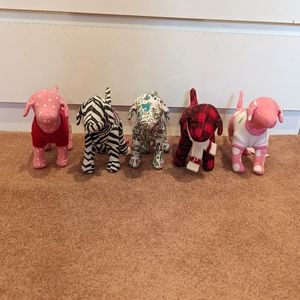 Set of 5 Pink Dogs Victoria's Secret Vintage NWT